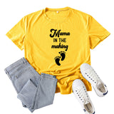 Boy Mama T Shirt Mama in the Making Letter Print T-shirt