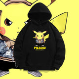 Men and Women Pokemon Pikachu Hoodie Hooded Fleece Lined Sweater