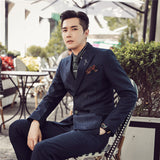 Double Brewed Seersucker Suit Men's Suit Set