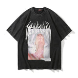 Men's T Shirt Summer Casual Tops Printed Short Sleeve T-shirt Men's round Neck Half Sleeve Street Trendy Half Sleeve Pullover