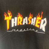 Thrasher T Shirt Thrasher Flame Loose Short Sleeve Fall Winter Couples