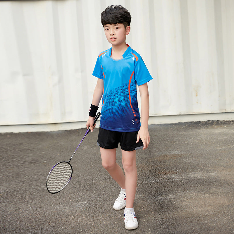 Cricket T Shirt Children's Badminton Clothing Top for Men and Women Quick-Drying T-shirt