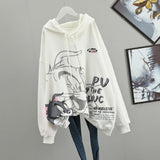 Tom and Jerry Hoodie plus Size Sweater Women's Autumn and Winter Loose Coat