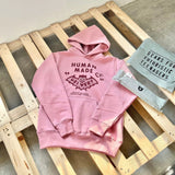 Human Made Hoodie Bat Pattern Hooded Fleece Lined Sweater Loose