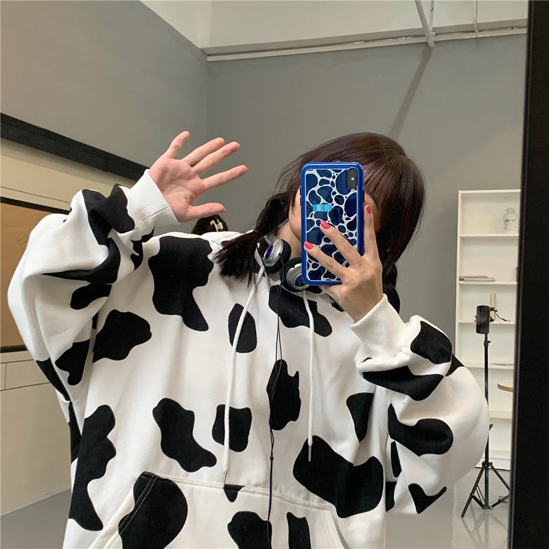 Gothic Lolita Harajuku Style Clothing Hooded Sweater Versatile Student Mid-Length Coat