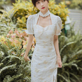 Women cottagecore Dress Summer Vintage Skirt Dress Mid-Length Skirt