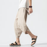 Men Trousers Summer Loose Striped Harem Pants