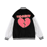 Spray Painted Jacket Autumn and Winter Baseball Uniform Coat Jacket
