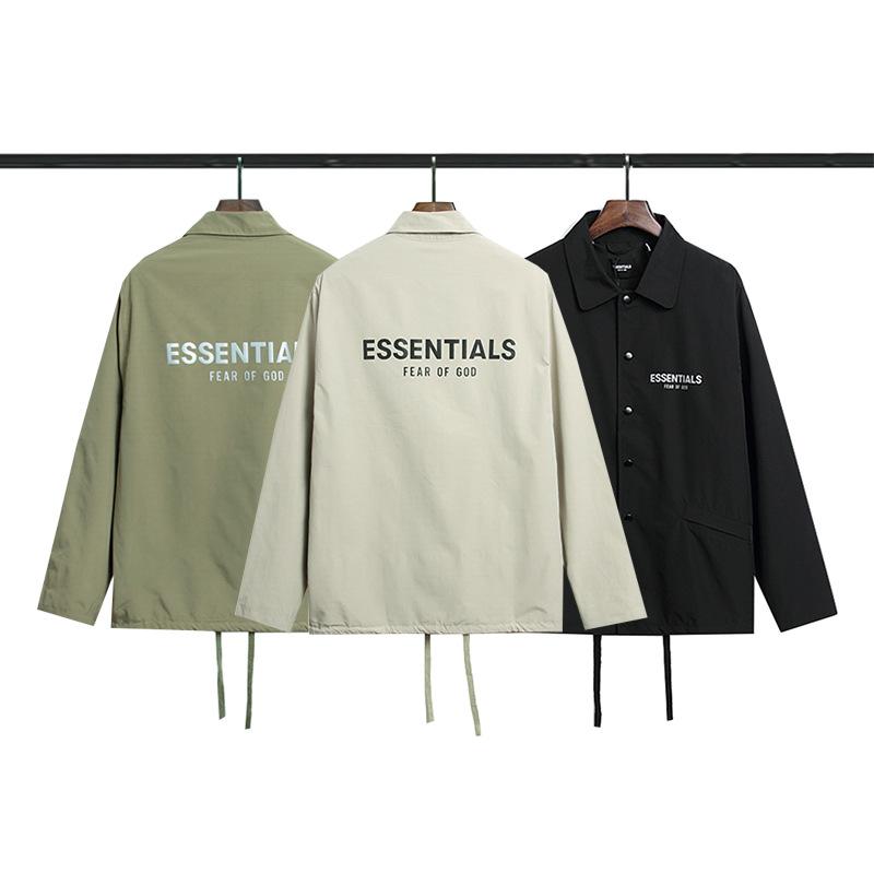 Fog Essentials Jacket Fear Of God Fog Essentials Nylon Reflective Jacket Outdoor Jacket Coat Men and Women