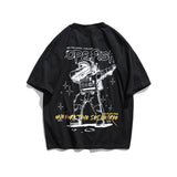 Men's T-shirt Hip Hop Couple Outfit Summer Simple Printed Fashion Brand Retro Loose Short Sleeve T-shirt for Men