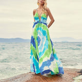 Women Bohemian Dress Spring/Summer Printing Slip Dress