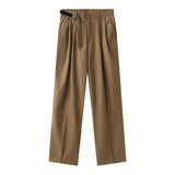 Men Suit Pants Men's Spring Baggy Straight Trousers Suit Pants