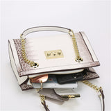 Jackie Kennedy Bag Crocodile Pattern Tote Bag
