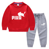 Children Pokemon Pikachu Hoodie & Pant Set Two-Piece Cotton Sweater Set