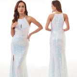 Mariah Carey Dress Sequined Banquet Affordable Luxury and Sexy Temperament Split Fishtail Dress