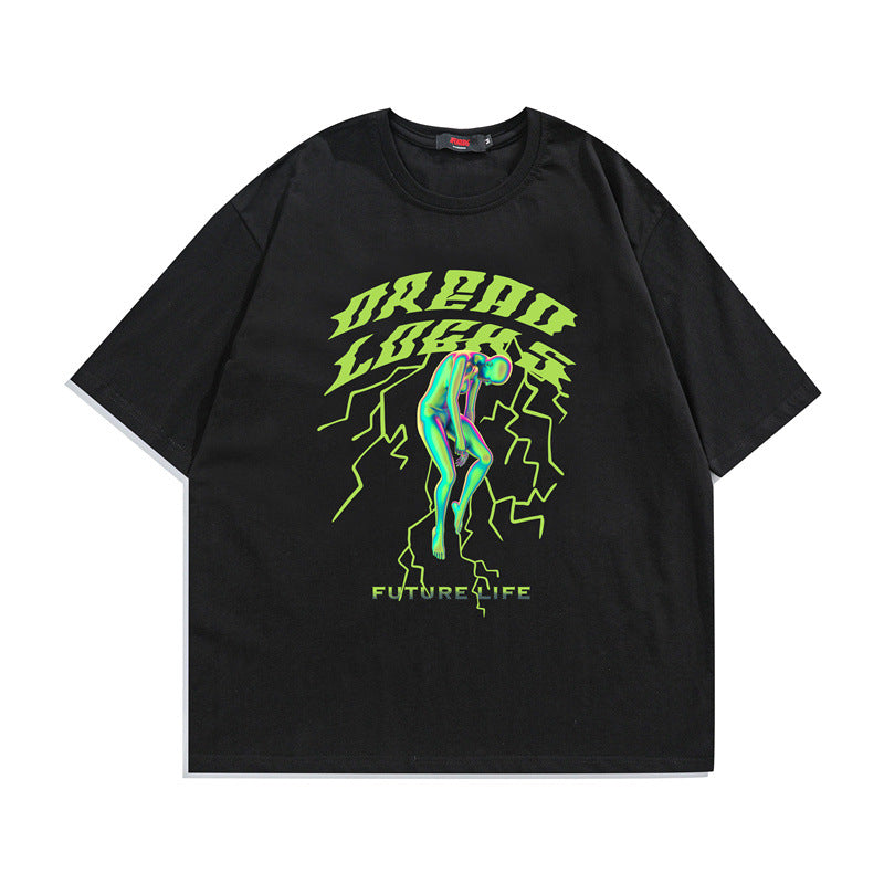 2022 Summer Man Outfits Printed Short Sleeve