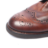 Indo Western Shoes Brogue Men's Shoes Top Layer Cowhide British Men's Shoes Hand Washed Distressed Series