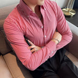 Men Shirts V-neck Long Sleeve Shirt