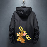 Tom and Jerry Hoodie Spring and Autumn Men's Raccoon Large Size Loose