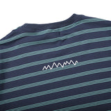 Men T Shitrs Wave Print round Neck Short Sleeve Retro T-shirt