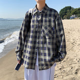 Men's Shirts Autumn Long Sleeve Plaid Shirt
