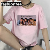 Friends Joey T Shirt Friends Pink Casual Loose-Fitting T-shirt