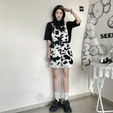 Gothic Lolita Harajuku Style Clothing Loose Cow Strap Half-Length Pants Fifth Pants Belt