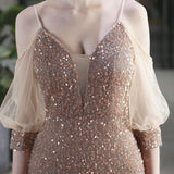 Sequin Evening Dress Slim-Fit Fishtail Skirt