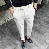 Men Trousers Black Suit Pants