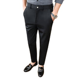 Men Trousers Spring Summer Slim-Fit Slim Fit Elastic Pants Suit Pants