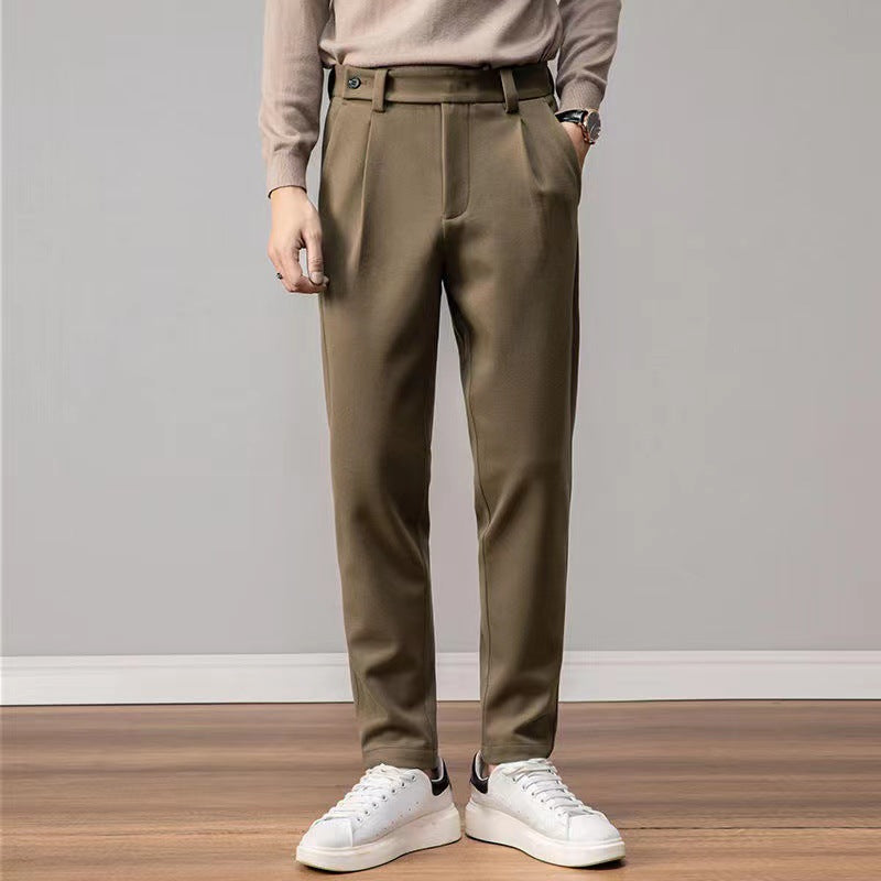 Men Suit Pants Casual Pants Thickened Loose Straight