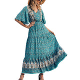 Beth Dutton Bohemian Dress Summer Spring Midi Dresses Beach Vacation Large Swing Dress