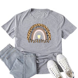 Boy Mama T Shirt Rainbow Mama Pattern Printed T-shirt