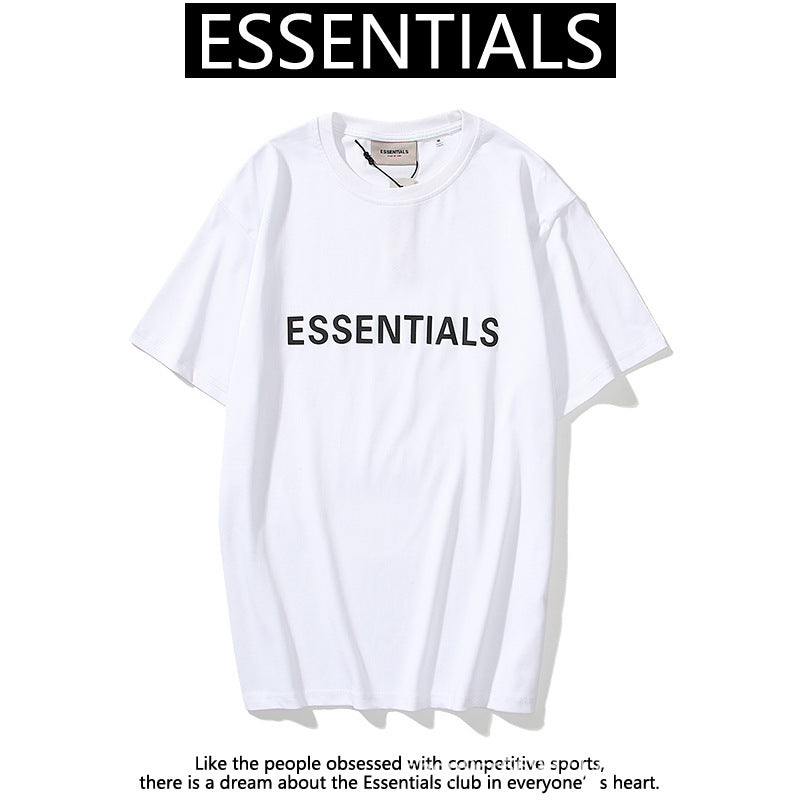 Fear Of God Fog T Shirt Essentials Double Line Letter Loose High Street Short Sleeve T-shirt For Men