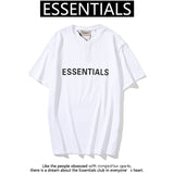 Fear Of God Fog T Shirt Essentials Double Line Letter Loose High Street Short Sleeve T-shirt For Men