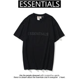 Fear Of God Fog T Shirt Essentials Double Line Letter Loose High Street Short Sleeve T-shirt For Men