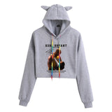 In Memory of Kobe Hoodie Kobe Peripheral Printed Women's Navel Cat Ears Hooded Sweater