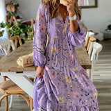 Women Bohemian Dress Printed Loose Dress