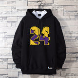 In Memory of Kobe Hoodie Commemorative Kobe No. 24 Hooded Sweater Sports Winter Fleece-Lined
