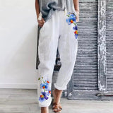 Women Bohemian Pants Women's Spring and Summer Cotton and Linen Trousers