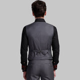 Tuxedo Vests Men's Suit Vest Vest Spring and Autumn Suit Vest Men's Business Casual Black Gray