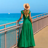 Women Bohemian Dress Summer Sexy Chest Wrap Backless Dress
