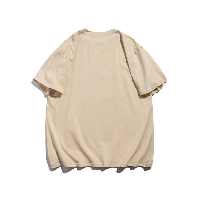 Men's T Shirt Summer Casual Tops Short Sleeve T-shirt Men's round Neck Half Sleeve Harajuku Style Fashion Cropped Sleeve