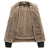 Denim Shirts Jacket Fur Men's Thick plus Size