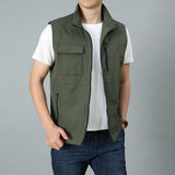 Mens Golf Vest Sports Slim Jacket Men's Sport Leisure Vest Spring and Autumn Vest Men's Waistcoat Vest