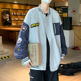 Corduroy Patch Jacket Baseball Uniform Men's Loose Stitching