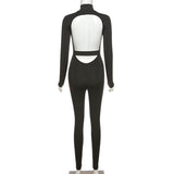 Spring New Women's Backless Tight Sports Fitness Jumpsuit Women