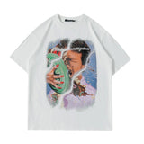 Men's T Shirt Summer Casual Tops Printed Short Sleeve T-shirt Men's round Neck Half Sleeve Street Fashion Loose Half-Sleeved T-shirt