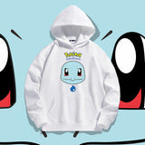 Men and Women Pokemon Pikachu Hoodie Loose Shoulder Long Sleeve Top Clothes