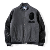 BAPE Varsity Jacket Fashion Brand Jacket Stand Collar Coat